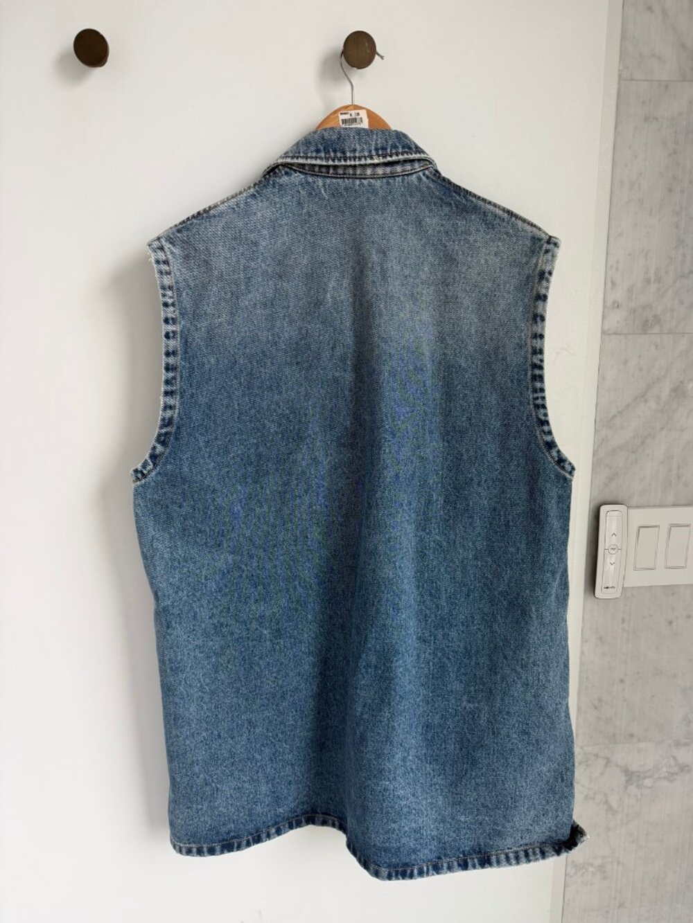 Prada Sleeveless Denim Shirt Dress – Light Wash, Triangle Logo, IT 40 - Picture 4 of 6